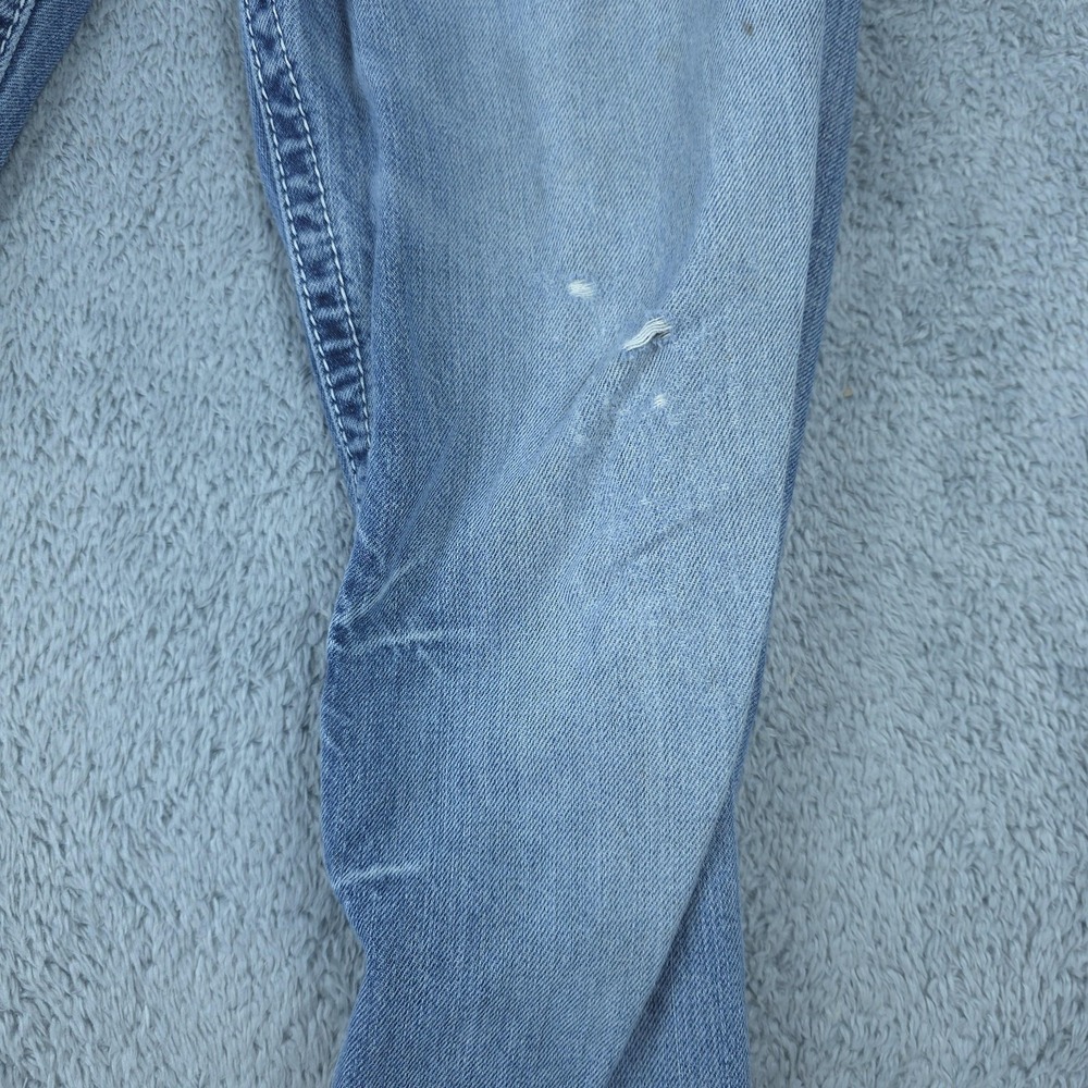 Ariat M4 Coltrane Jeans Mens 32x32 Light Blue Wash Bootcut Distressed - Picture 2 of 16